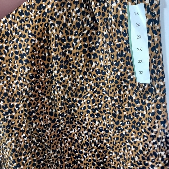 NWT Ava & Viv Leopard Print Scoop Neck Tank Top in Size 2X - Picture 4 of 6